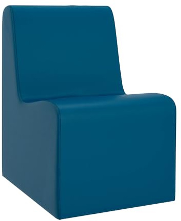 Children's Factory Large Contour Chair, Mix-and-Match Kids Chairs, Sofas, Corner Ottomans and Cubes, Foam-Filled and Water-Resistant, Flexible Seating for Classroom Elementary, Deep Water Chair
