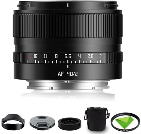 TTARTISAN 40mm F2 E-Mount per Sony, obiettivo STM Full Frame con messa a fuoco automatica per Sony E-Mount fotocamere A7C A7ll A7RlI A7SIII A7III A7RIII A7IV A7RIV A9 A1 FX3 A7RV ZVE1 A7CR A7CII A93