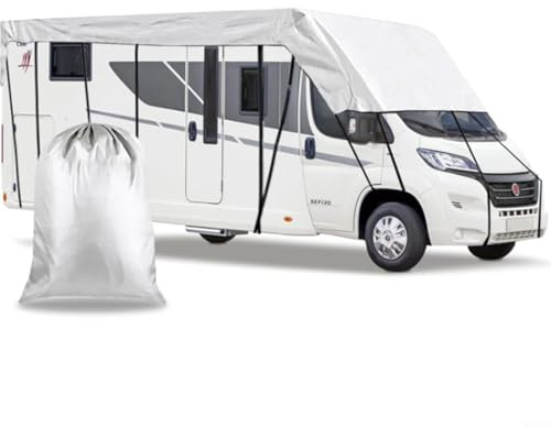 CNANRNANC WinterReady - Copertura impermeabile per camper Oxford 210D, con protezione antipolvere e UV, per veicoli da campeggio e grandi tende da usare in condizioni invernali (8,5 m x 3 m)