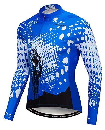 Langärmliges Fahrradtrikot für Herren, Herbst, atmungsaktiv, für MTB, Anti-UV, Fahrradbekleidung schnell trocknend, Cd8194, M Brust 90/96 cm
