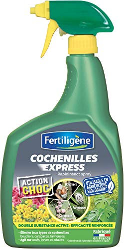 Fertiligène FCOC700 - Pulvérisateur Insecticide Anti-Cochenilles Prêt à l'emploi 700 ML - Base Huile de Colza et pyrètre (extrait de chrysanthème) - Contre cochenilles, araignées Rouges, cicadelles