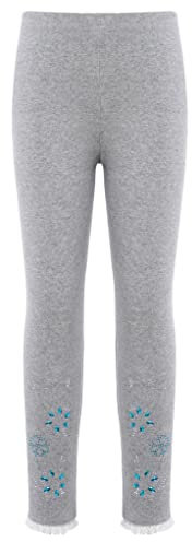 Zaldita Mädchen Stretch Leggings Hose Tanzhose mit StrassBalletthose Strumpfhose Feinstrumpfhose Sport Aerobic Yoga Pilate Dancewear Grau 92-98