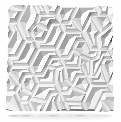 Deccart - 3D Wandpaneele Panel Wand Paneele Decke Deckenplatten Styropor Wandverkleidung Panels Wall Polystyrol 60x60cm | Deckenpaneele | OPAL (9 Stück)