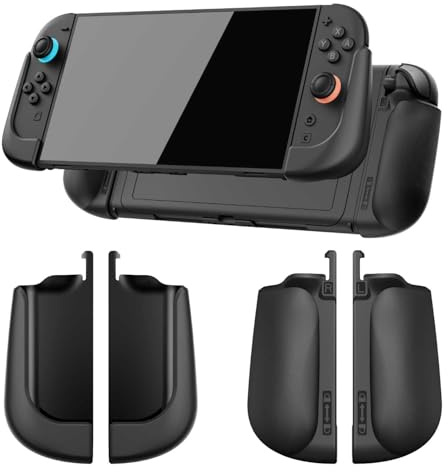 IFYOO NexGrip Ergonomic Grip Set for Nintendo Switch 2 Joycons, Grip Case Compatible with Joy Con 2 Controller, Compatible with Switch 2 Joycon, Switch 2 Accessories - Black