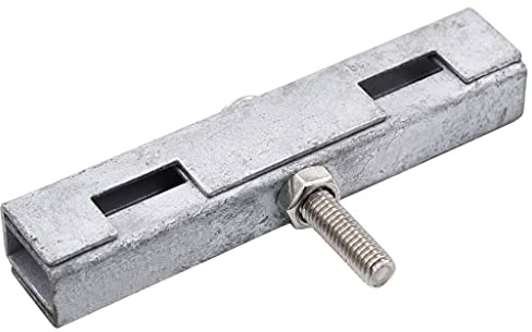 Genérico Conector de enrejados en U para jardín 10 Sets Plateado,Bricolaje,Vallas de jardín,Accesorios para rejas y vallas-144497
