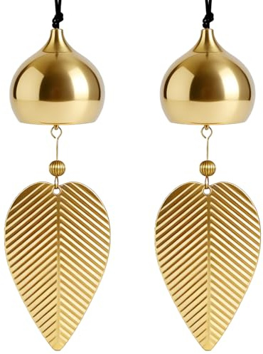 2 campane a vento giapponesi, campanella a vento in rame vintage, campana classica antica, campanella a vento per esterni, da appendere, da giardino, per veranda, giardino, decorazione per finestre