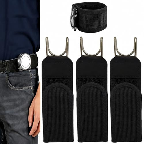 EAAGHK 4PCS Cinturones Sin Hebilla, Cinturón Elástico Sin Hebilla Invisible | Elástico Táctico con Gancho Metálico, Cinturón Sin Hebilla Ajustable para Hombre y Mujer, para Uso Diario, Trabajo