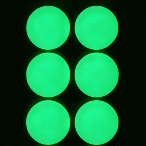 Zhjvihx Glow in the Dark Lacrosse Balls, 6 St | Officiell storlek 2,56 tum PVC Street Hockeybollar för nattträning inomhus utomhussporter