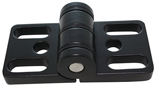 Scharnier 8 40 Zn Zinkdruckguss 40 x 80 mm Nut 8 - Typ I - mit Langlöchern schwarz und Nutfixierung