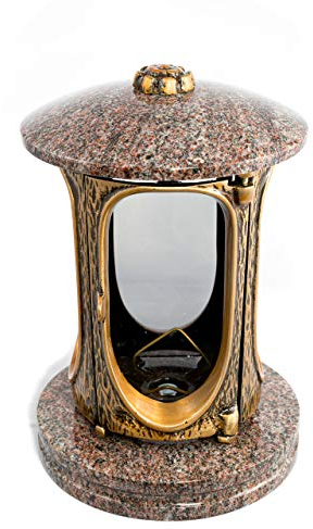 Lanterne funéraire Afterglow Elégant Granit Hauteur 23 cm Ø 15 cm classique 23 cm Paradiso