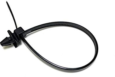 Kabelbinder mit Flügeln, zum Aufstecken, Nylon, Schwarz, 50 Stück, 4,8 mm x 100 mm