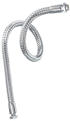 PATIKIL 15.7 Microfono Collo Cigno, M10/M8 Filettatura Metallo Universale Tubo Flessibile Flessibile Braccio Collo Cigno Tubo Estensione per Multifunzione Fai da Te, Argento Tono