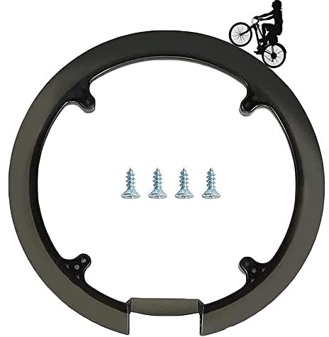 TANJI Schwarz Kettenradabdeckung, Fahrrad Kettenrad Kurbelgarnitur, Kettenblattschutz Abdeckung, Fahrrad Kettenradabdeckung, mit 4 Schrauben Universell, für 42 44 Zähne Fahrräder und Mountainbikes