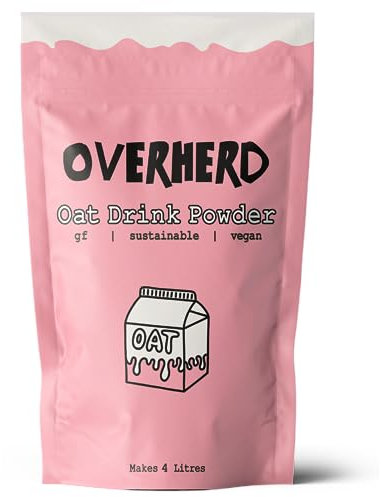 Overherd Powdered Oat Milk (4L), Vegan Coffee Creamer for Tea & Coffee, Gluten-Free & Dairy Free Milk, Ideal for Travel, Festivals, Camping