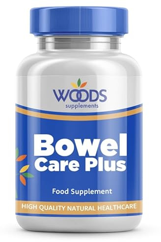 Woods Supplements - Bowel Care Plus 300mg Psyllium Husk Fibre Supplement 90x Vegan Tablets Natural Prebiotic Fibre with Bifibus Culture Probiotics, Acidophilus and Vitamins B, C & E for Gut Health