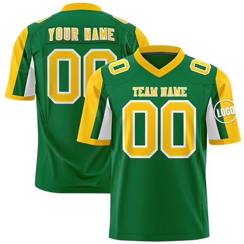 Generisch Personalisiert American Football Trikot Personalized Printed Team Name & Number für Herren Damen Kinder Jugend Leibchen Fussball Herren