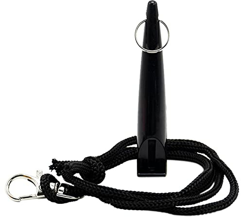 LTISHABILTD Dog Whistle with Lanyard,Dog Training Whistle - Used for Recall & Dog Training - Long Distance - Good Frequency for Most Breeds of Dog - Standard Pitch - Food Grade Plastic (Black)