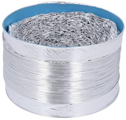 Eujgoov Rugged Aluminum Foil Canal Efficient Air Power Pipe for Greenhouses 6.56 Feet