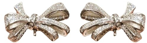 Accessori Gioiello per Auricolari a Clip | Decorazione Per Cuffie A Clip Con Cristalli Strass A Forma Di Fiocco,Decorazione Auricolare Aperta Regalo Per Donna