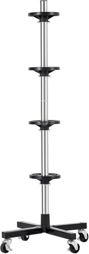 KATSU Tools Supporto mobile per pneumatici, per 4 pneumatici fino a 225 mm, capacità massima di 99,8 kg, ideale per garage e officine