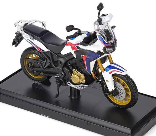 HFMXZHI Modèle réduit de Moto Modèle De Moto Miniature Collection, Jouet, Cadeau d'anniversaire, 1/18, pour H-Onda pour Africa Twin DCT, Alliage, Décoration Bureau(White)