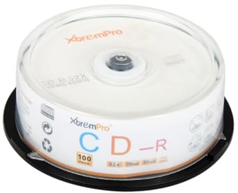 XtremPro CD-R 52X 700MB 80Min 100 Pack CD Blank Discs in Spindle (11039)