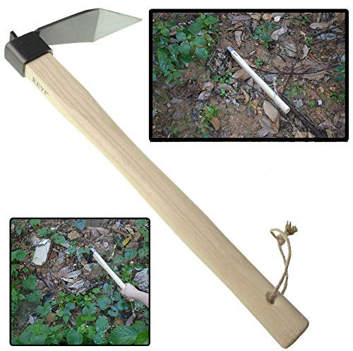 KEYI Carbon Steel Garden Hoe, Solid Mattock Pick Digging Hoe, Agricultural Hoe Garden Rake Tool