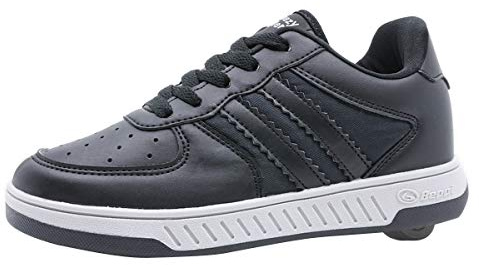 Beppi Roller Sneakers for Girls & Boys –Skate Shoes with Wheels Black, Size 12.5
