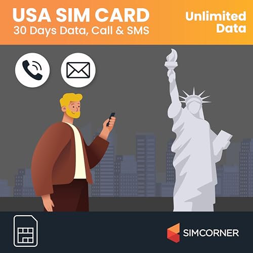 SimCorner Verizon US-SIM-Karte (4G-Daten, 30 Tage) – 3-in-1 4G-Daten-SIM-Karte – Standard-, Micro- & Nano-SIM-Karte – unbegrenzte Anrufe & SMS in die USA, hawaiianische Handys & Festnetz
