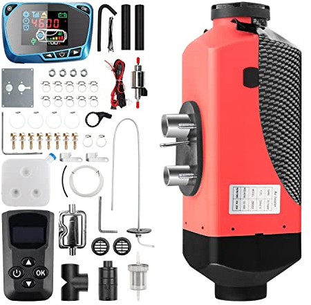 1inchome Dieselheizung, Standheizung Diesel, 12V Lufterhitzer, 2KW/5KW/8KW Air Diesel Heizung mit Schalldämpfer, LCD Schalter u. Fernbedienung für Auto RV Boote LKW KFZ PKW Wohnmobil