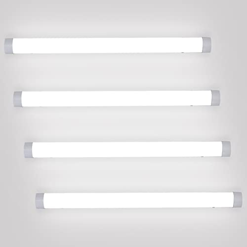Sonnewelt Reglette LED kök 120 cm LED vattentät belysning 4 enheter 48 W 3600LM IP65 vattentät led-rör, neutral vit 4 000K belysning garage verkstad för verkstad, under golv, kontor