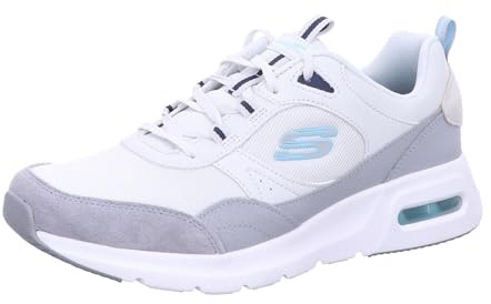 Skechers - Skech-Air Court Cool Avenue, Avenida Fresca DE Skech-Air Court, Light Blue & Gray Leather/Light Blue Mesh/MUL,