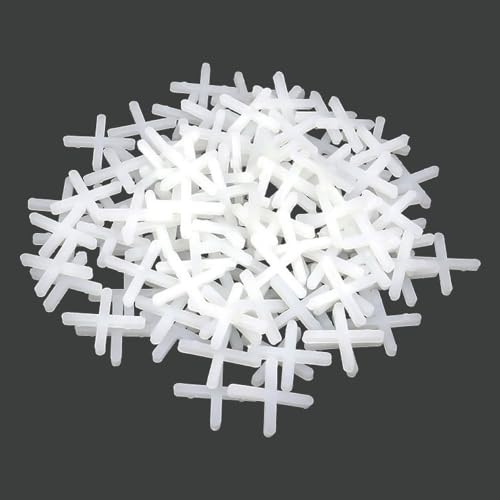 Croisillon Carrelage Autonivelant 2mm, 1000 Pcs 2mm Plastique Entretoise, Cale Carrelage pour Pose de Carreaux, Accessoire pour Pose de Carrelage, Croix de Joint de Tuile