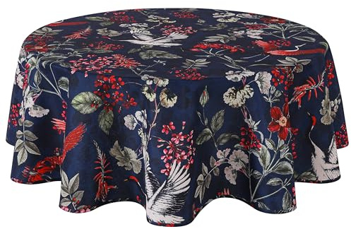 Home Direct Nappe Anti-Taches Hydrofuge Polyester Facile d'entretien Ronde 140 cm