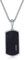 GAVU Herren Edelstahl Halskette mit Dog Tag Anhänger und Silberkette 60cm