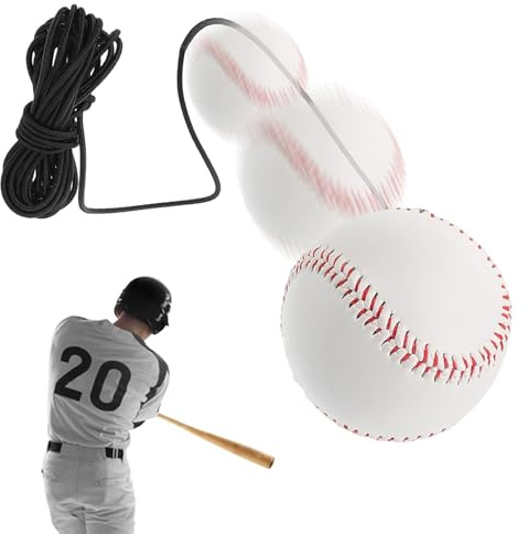 Softball-träningsmaskin – stretchhoppsnöre, baseball-svängtränare, elastisk bolllinje, flexibel rebound-repset | träningsreputrustning för träning i gymmet