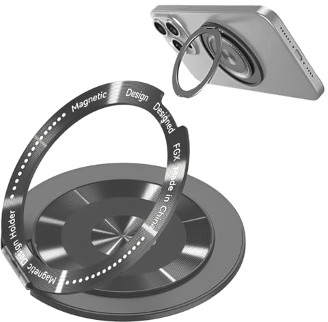 Magnetring mobiltelefonhållare Magnetisk för MagSafe Ring Ständer, mobiltelefon-grepp Hållare Fingerhållare för iPhone 17 16 15 14 Pro Max, Magnetring för mobiltelefonfodral för Samsung Galaxy