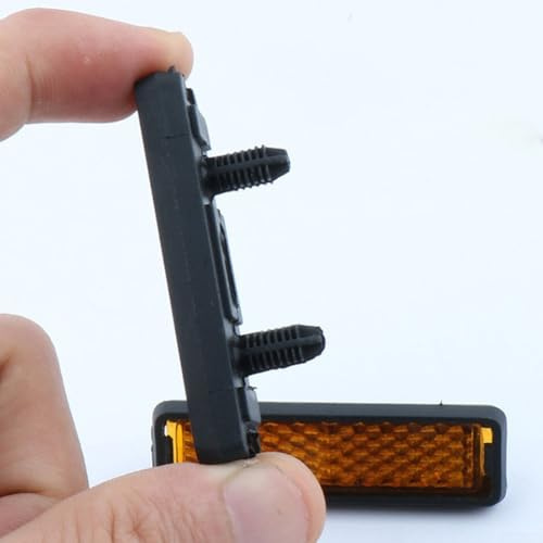 Reflector de pedal de bicicleta de plástico, paquete de 4 unidades, estilo a presión para aumentar la visibilidad del conductor al anochecer o la noche