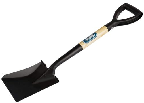 Draper minispade med träskaft | fyrkantigt stål blad trädgårdsspade | Kraftigt långt handtag trädgårdsverktyg | 15073