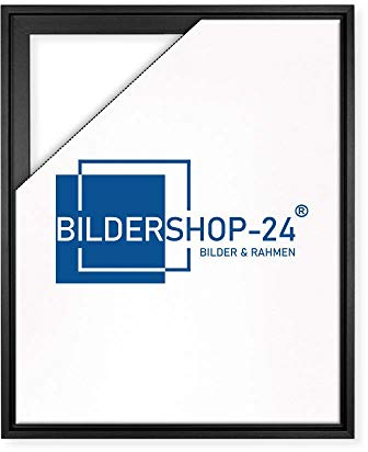 Bildershop-24 Schattenfugenrahmen Lemgo für Keilrahmenbilder und Leinwände 50x50cm Schwarz Matt