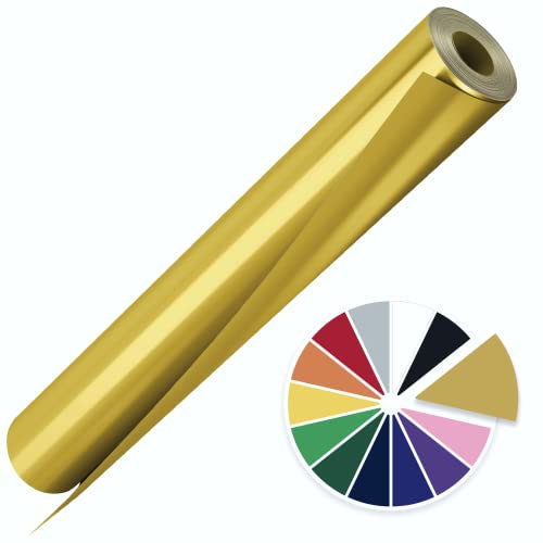 Artcut Vinilo Textil Termoadhesivo 30.5x300cm, Vinilo Termoadhesivo Textil (Oro)