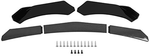 Diffusore a Labbro Paraurti Anteriore, Kit Corpo Labbro Paraurti Anteriore 5 Pezzi Spoiler Universale con Splitter per Labbra Diffusore Canard Protector per Auto