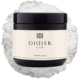 Didier Lab - Sal de baño de pies con leche de cabra y sal marina - Foot Spa - Humidificador de pies - Pies suaves y lisos - Elimina las células muertas de la piel - Exfoliante de pies - Aditivo de