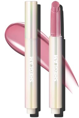 SHEGLAM PoutPerfect feuchtigkeitsspendender fester Lipgloss nicht klebriger Lippenstift mit Kokosnussöl-Makin' Me Blush