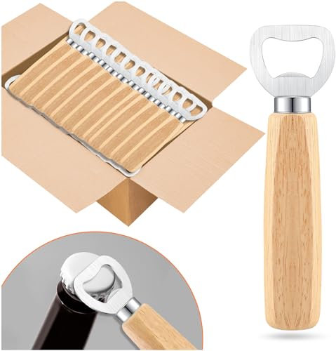 24pcs Bottle opener Beer Opener with Wooden Handle for engraving Cider Wine Bottle Opener Party Wedding Gifts