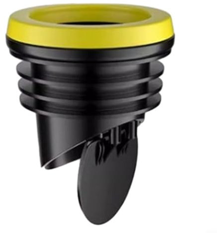 Sileduove Manguito de goma, anillo de goma para inodoro, junta de goma inodora, junta de tubo de drenaje, válvula antirretorno, accesorios de inodoro a prueba de fugas (negro)