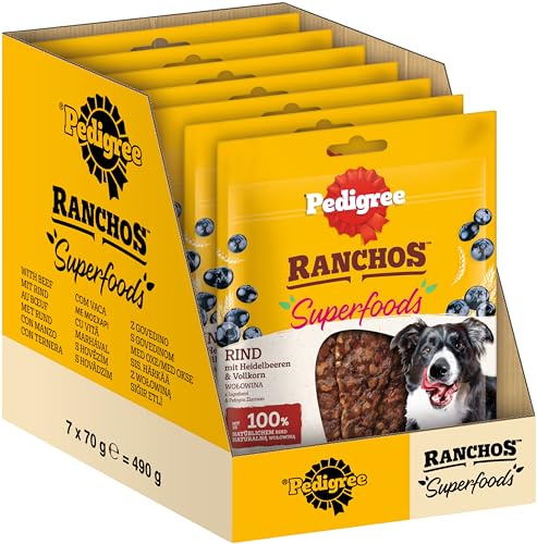 Pedigree Hundesnacks RANCHOS Superfoods mit Rind 7x70g