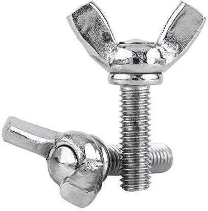 Xinrub Dado Farfalla 5pz M5 Acciaio Inossidabile 304 Dadi Farfalla Ala Bulloni a Mano Viti - 8 Diametro(M5*20mm)