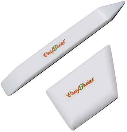 CrafTreat Teflon Falzbein aus Knochen - Groß und Ergo quadratisch