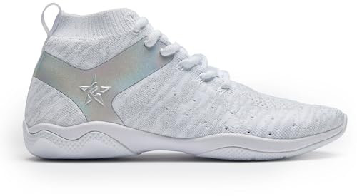 Rebel Athletic Revolution White Cheer Shoe, White, Size 4